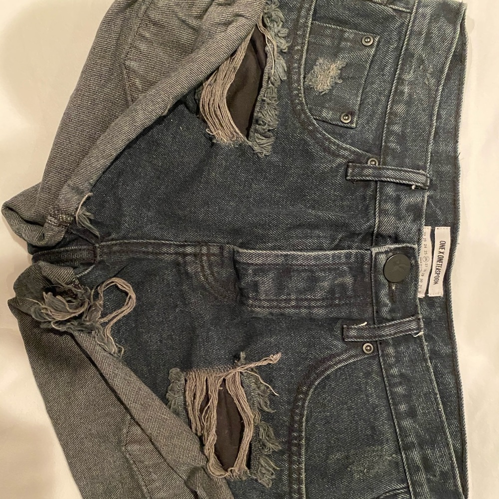 One teaspoon dark grey high waisted shorts